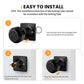 Matte Black Round Privacy Door Knob for Bedroom and Bathroom Doors
