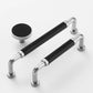 Leather Wrapped Brass Cabinet Pulls and Knobs