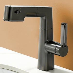 Digital Display Pull Down Bathroom Sink With Faucet