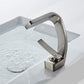 Sereno Waterfall Single Lever Brass Bathroom Sink Faucet, Single Hole Basin Faucet