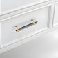 Two-Tone Ribbed Aluminum Alloy Cabinet and Drawer Pulls