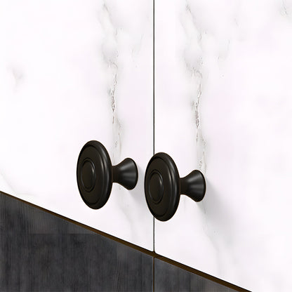 Solid Brass Twisted Cabinet Pulls and Matching Knobs