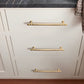 Gold Round Bar Cabinet Pulls and Matching Knobs