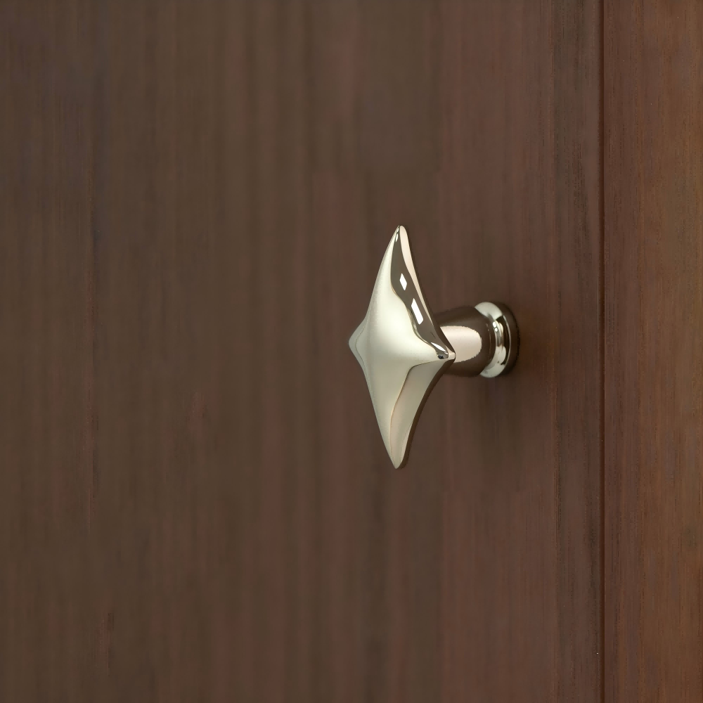Star-Shaped Solid Brass Cabinet Pulls and Knobs