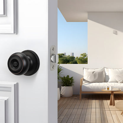 Keyless Interior Privacy Door Knobs for Bedroom and Bathroom Doors