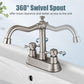 European Antique Two-hand Wheel 3 Hole Bathroom Faucet