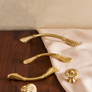 Brass Shell Cabinet Pulls and Round Knobs