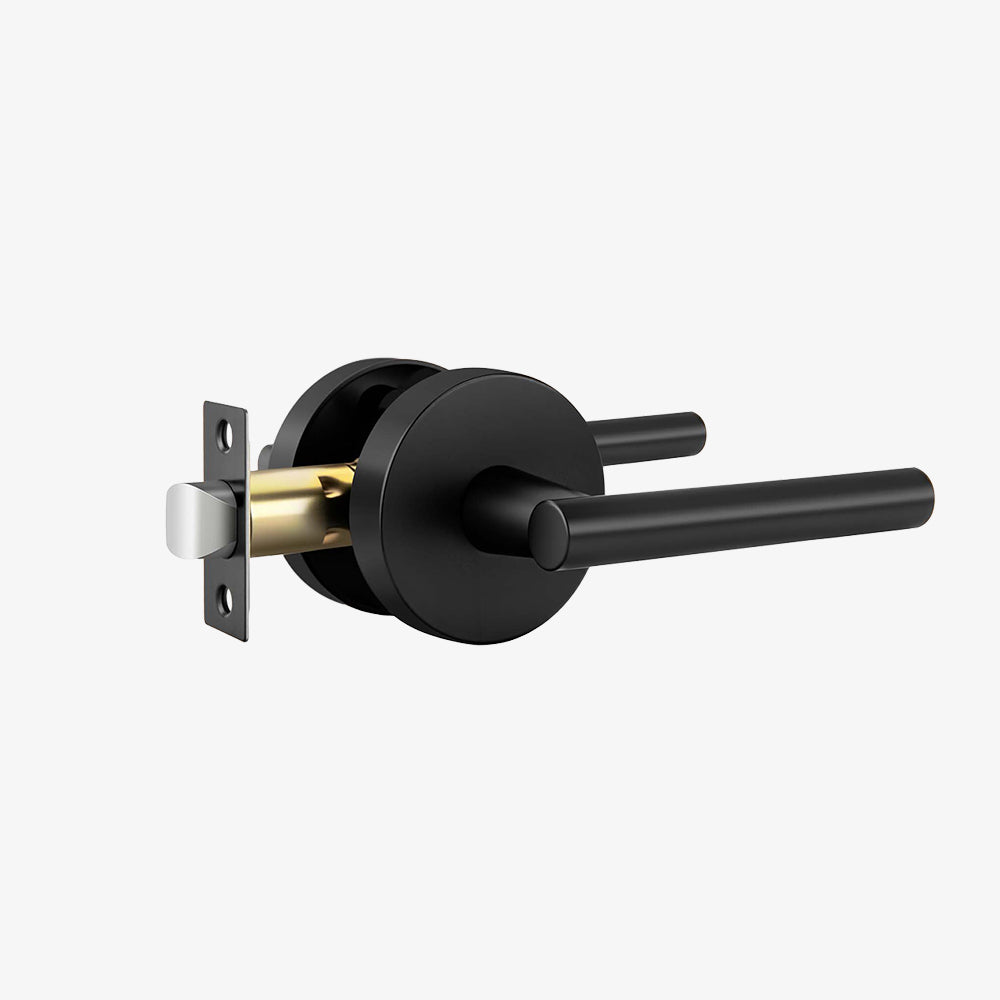 Gold and Black Interior Door Lever Handles for Bedroom and Hallway Doors