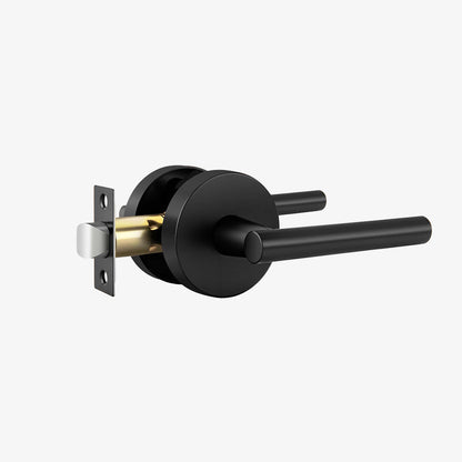 Gold and Black Interior Door Lever Handles for Bedroom and Hallway Doors