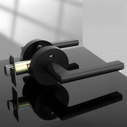 Round Interior Door Lever Handles for Bedroom and Bathroom Doors