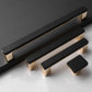 Two-Tone Slim Bar Cabinet Handles and Knobs for Wardrobes