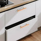Wood Square Bar Cabinet Handles and Drawer Pulls with Brass Base