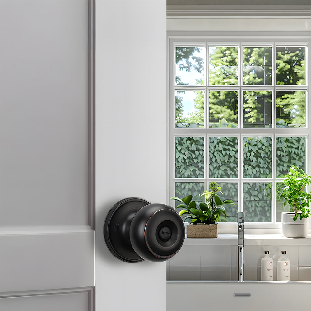 Keyless Interior Privacy Door Knobs for Bedroom and Bathroom Doors