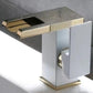 Luminous LED Color Changing Square Waterfall Bathroom Faucet