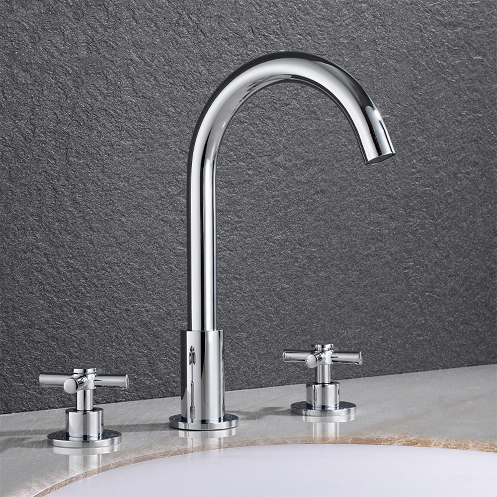 Modern 2-handle Brass Widespread Bathroom Sink Faucets