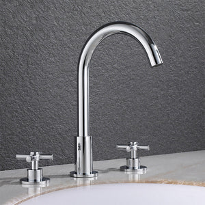 Modern 2-handle Brass Widespread Bathroom Sink Faucets
