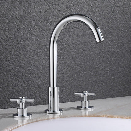 Modern 2-handle Brass Widespread Bathroom Sink Faucets