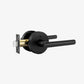 Gold and Black Interior Door Lever Handles for Bedroom and Hallway Doors