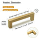 Brushed Brass Square Cabinet Pulls for Kitchen Cabinets & Drawers