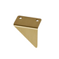 Triangular Solid Brass Cabinet Edge Pulls and Drawer Handles