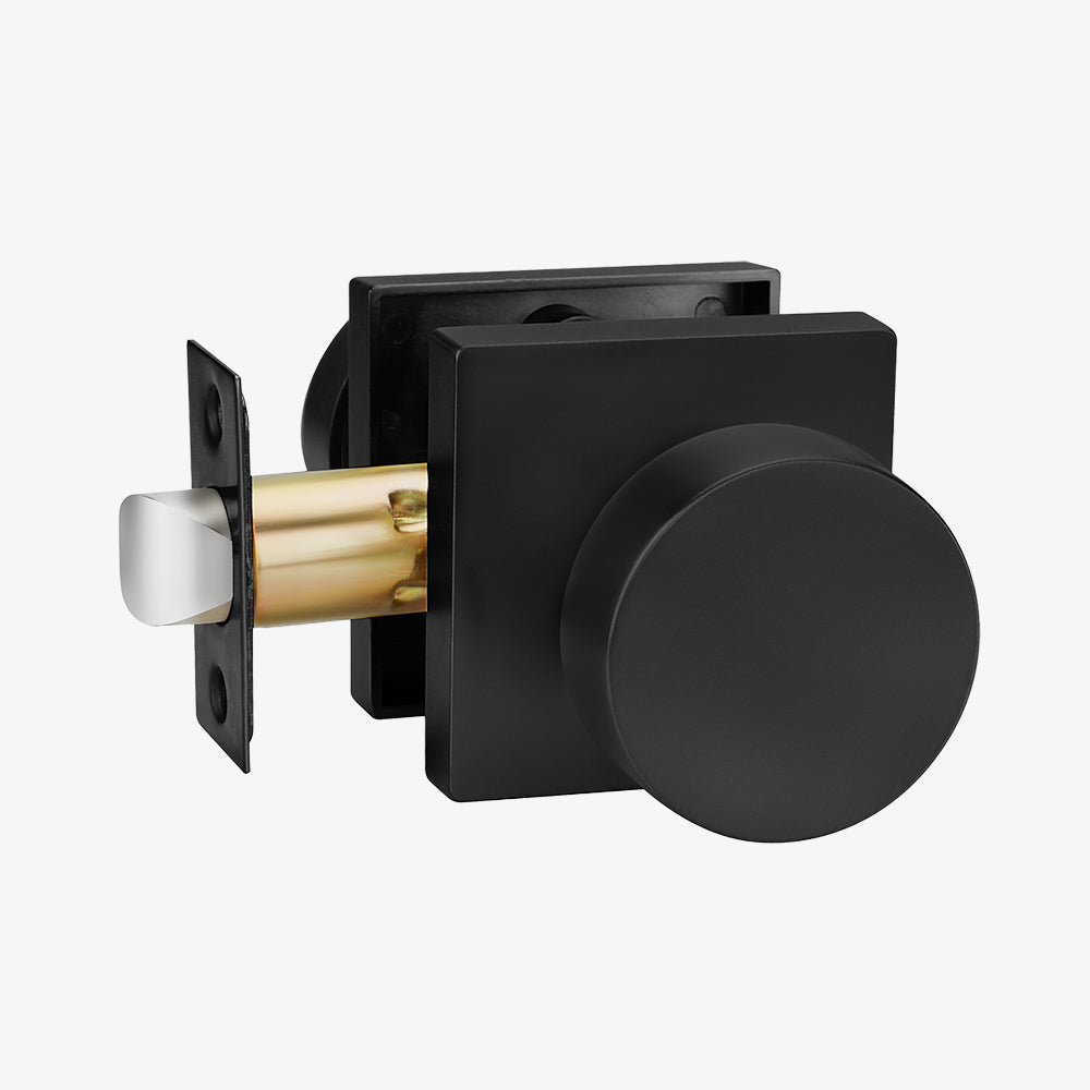 Passage Square Door Knobs for Closet, Hallway and Dining Room Doors