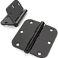 3.5 x 3.5'' Inch Satin Brass Door Hinges with 5/8'' Radius Corners