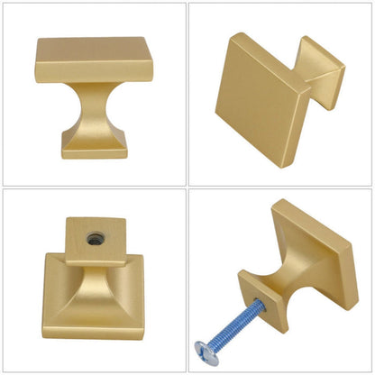 Square Zinc Alloy Kitchen Cabinet Knobs