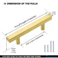 Square Brushed Gold Cabinet Pulls For Kitchen