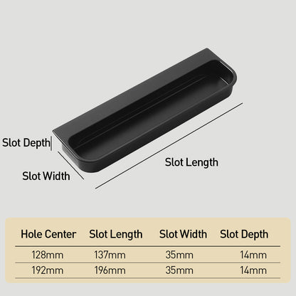 Multicolor Rounded Recessed Cabinet Pulls for Drawers
