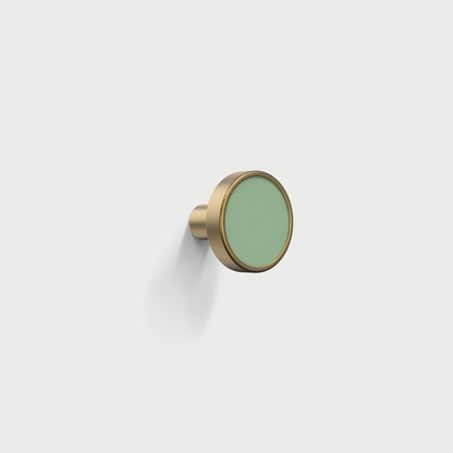 Colorful Leather and Brass Cabinet Pulls and Knobs