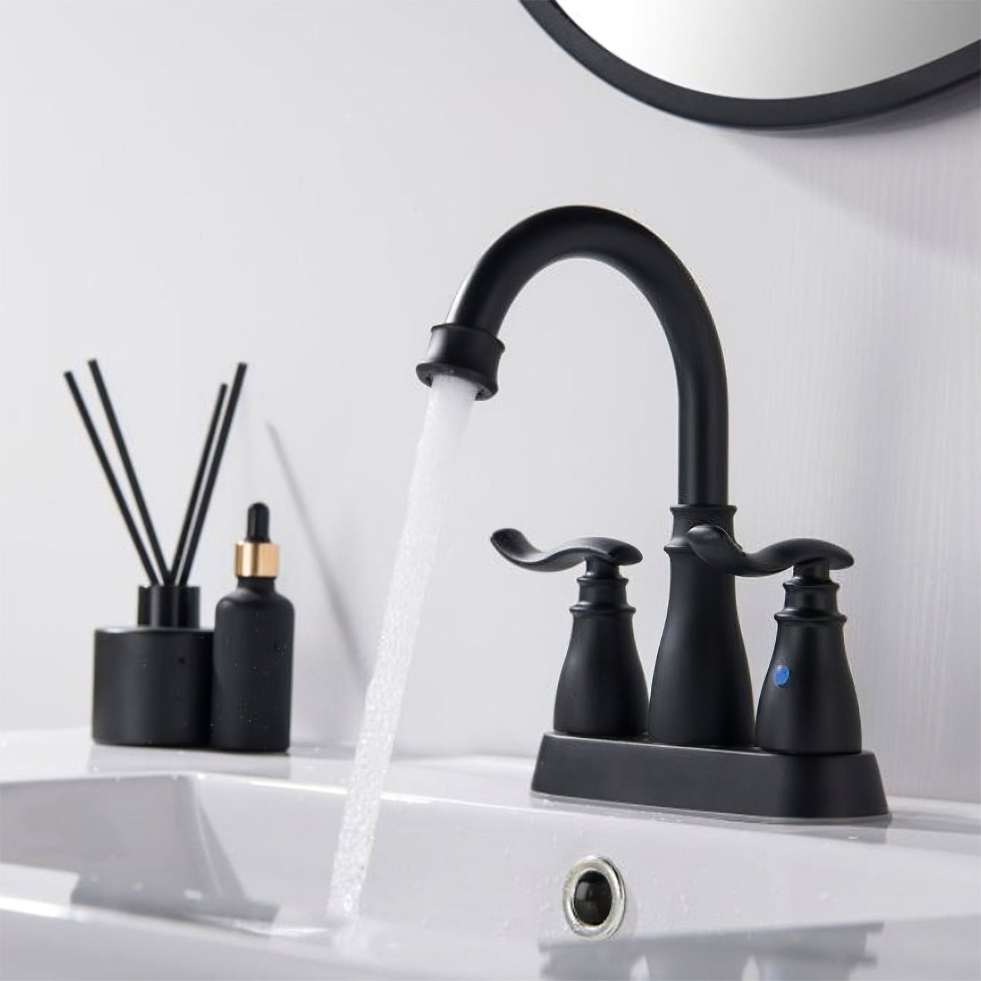 3 Holes Stainless Steel Hot And Cold Bathroom Faucets