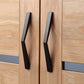 Black Angular Cabinet Handles for Wardrobes and Drawers