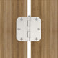 3.5 x 3.5'' Inch Satin Brass Door Hinges with 5/8'' Radius Corners