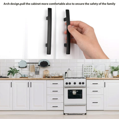 Multi-Finish Curved Cabinet Pulls for Kitchen Drawers