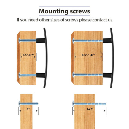 Multi-Finish Curved Cabinet Pulls for Kitchen Drawers