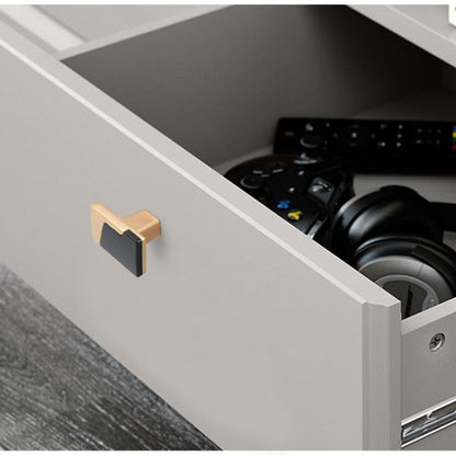 Modern Two-Tone Zinc Alloy Cabinet Pulls and T-Bar Knobs