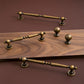 Vintage Turned Solid Brass Cabinet Pulls and Knobs