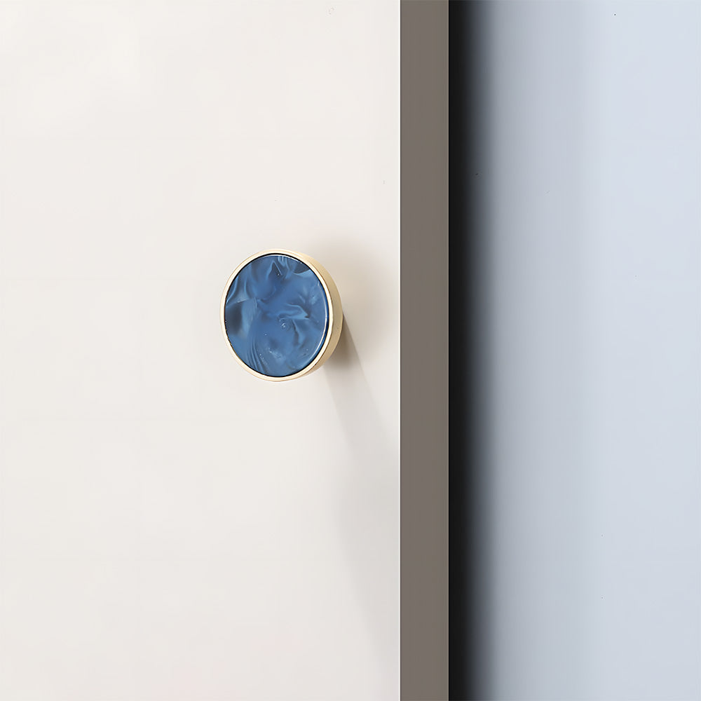 Colored Inset Cabinet Knobs for Wardrobes and Drawers
