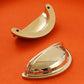 Half-Round Brass Cabinet Cup Pulls for Drawers