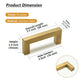 Brushed Brass Square Cabinet Pulls for Kitchen Cabinets & Drawers
