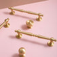 Vintage Turned Solid Brass Cabinet Pulls and Knobs