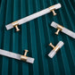 Crystal Marble Brass Cabinet Handles, Drawer Pulls and Knobs