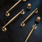 Brass Round Bar Cabinet Handles and Knobs for Wardrobes