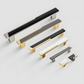 Modern Two-Tone Zinc Alloy Cabinet Pulls and T-Bar Knobs