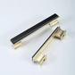 Two-Tone Black and Gold Cabinet Pulls and Knobs for Wardrobes