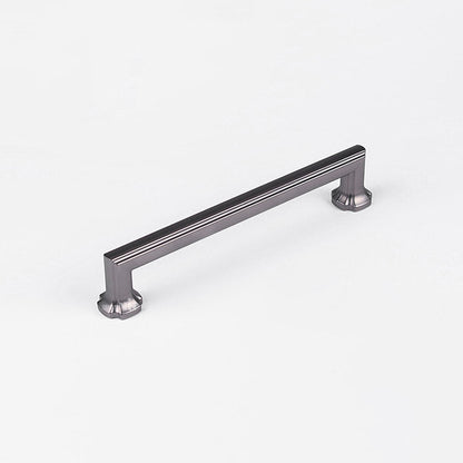 Grooved Black Gray Cabinet Handles and Knobs