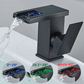 Luminous LED Color Changing Square Waterfall Bathroom Faucet