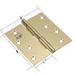 4in Brushed Brass Gold Butt Hinges with Square Corners Door Hinges