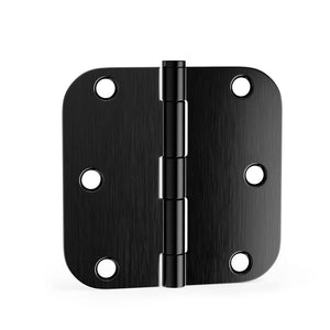 Matte Black 3.5 Inch with 5/8" Radius Corners Oil Interior Door Hinges