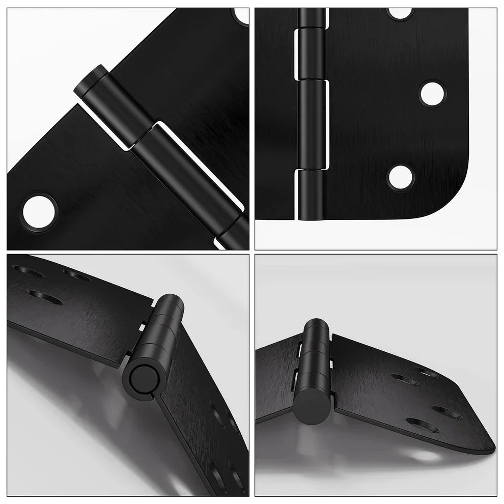 Matte Black 3.5 Inch with 5/8" Radius Corners Oil Interior Door Hinges